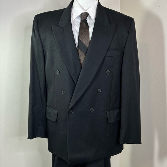 Andre Villard Paris Suit Coat Vintage Double Breasted Single Button Jacket